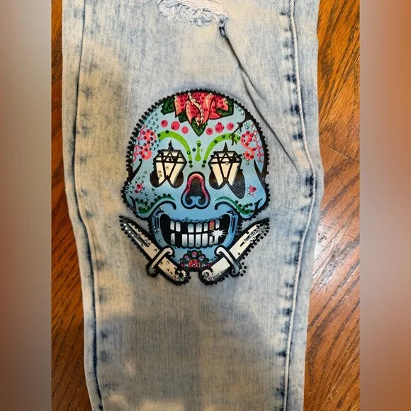 MOTIVE Men's Jeans Skull Self Made JeansSize 40